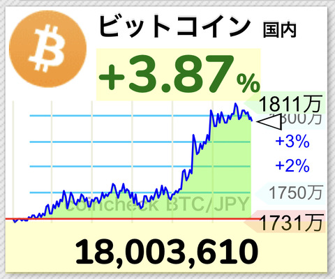 ビットコイン1800万円wwwwwwwwwwwwwwwwwwwwwwww  [525432919]