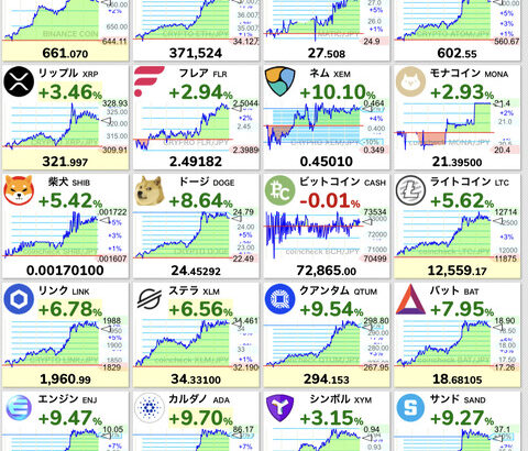 【朗報】ビットコイン109,000ドル突破しアルトも全面高。仮想通貨の夏始まる？？